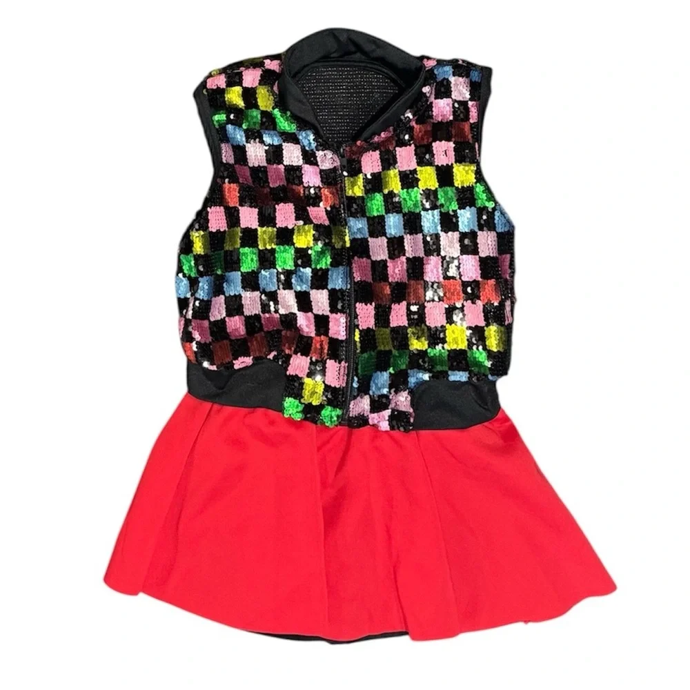 Weissman Showtime Confetti 2 Piece Sequin Dance Costume IC Tap Jazz Acro